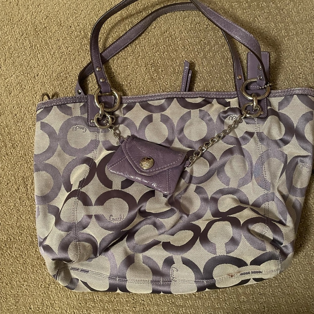 purple Coach Bag